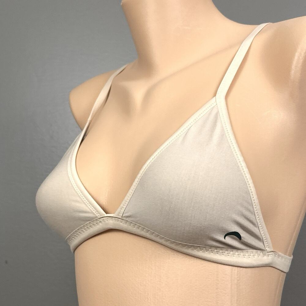 Huha Mineral String Bra Beige Size Small Bralette Triangle Tencel Adjustable